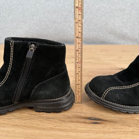 Ugg Australia Womens Y2K Ankle Zip Boots Size 5 Black Suede Winter Lined Short - Picture 11 of 15